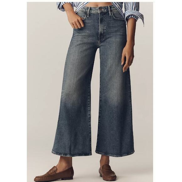 MOTHER Denim - MOTHER The Hustler Roller Ankle High-Rise Wide-Leg Jeans 26 Slip And Fall NWT